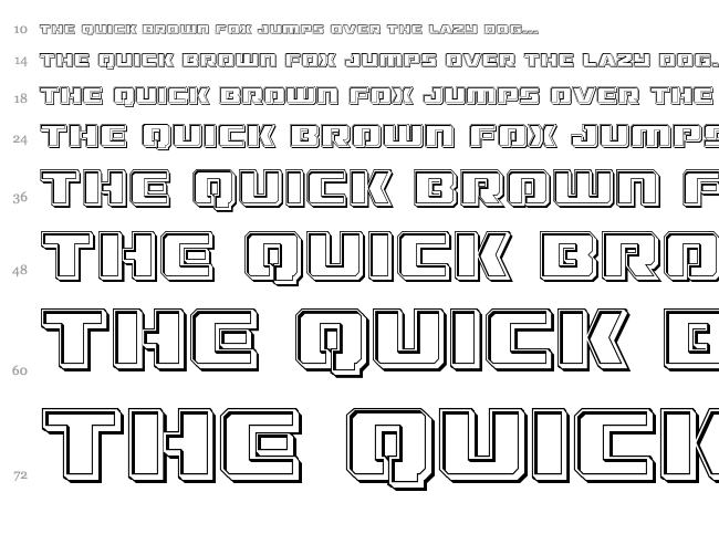 Drone Tracker font waterfall