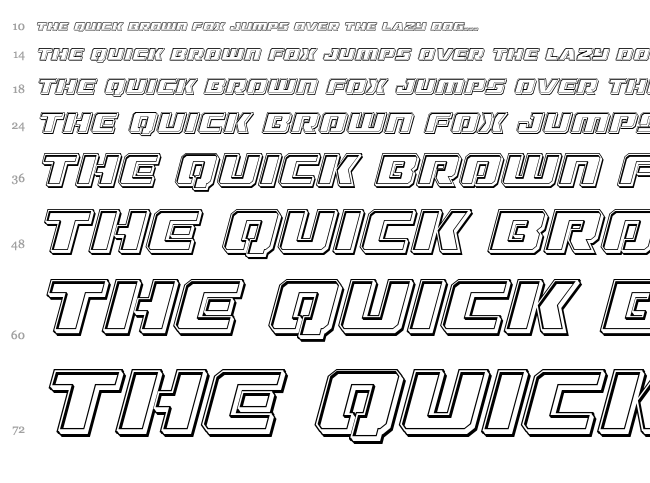 Drone Tracker font waterfall