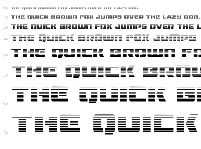 Drone Tracker font waterfall