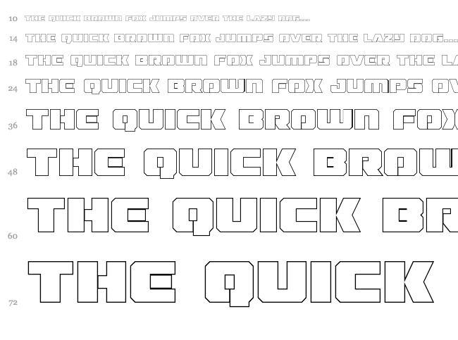 Drone Tracker font waterfall