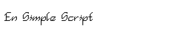 En Simple Script font