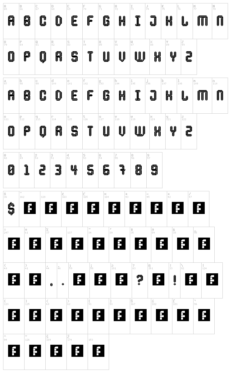 Escheresk font map