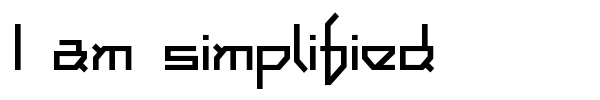 I am simplified font