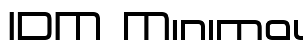 IDM Minimal font