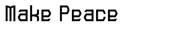 Make Peace font