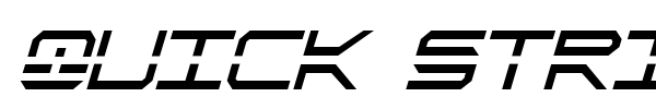 Quick Strike + Tech + Gear + Mark font preview