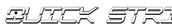 Quick Strike + Tech + Gear + Mark font preview