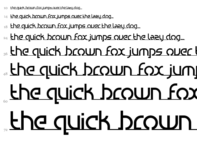 Spacy Round font waterfall