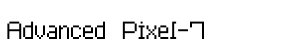 Advanced Pixel-7 font preview