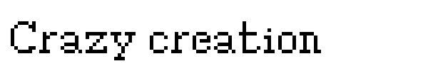 Crazy creation font preview