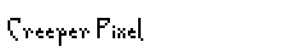 Creeper Pixel font preview