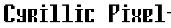 Cyrillic Pixel-7 font