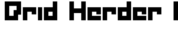 Drid Herder Bitmap font