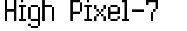 High Pixel-7 font
