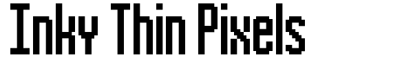 Inky Thin Pixels font