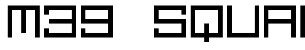 M39 Squarefuture font