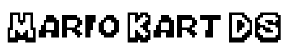 Mario Kart DS font