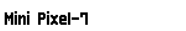 Mini Pixel-7 font preview