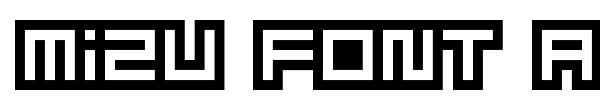 Mizu Font Alphabet font