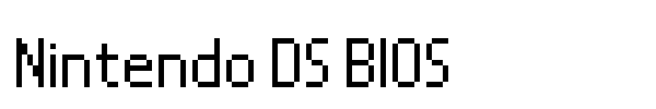 Nintendo DS BIOS font