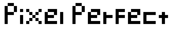 Pixel Perfect font