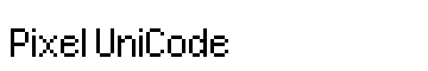 Pixel UniCode font preview