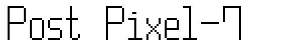 Post Pixel-7 font preview