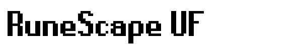 RuneScape UF font preview