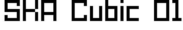 SKA Cubic 01_75 CE font preview