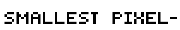 Smallest Pixel-7 font