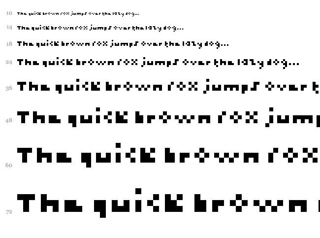 The tiniest font font waterfall