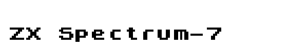 ZX Spectrum-7 font