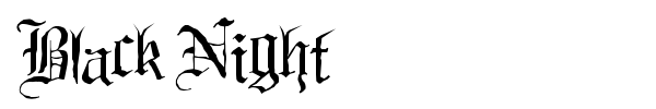 Black Night font
