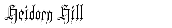 Heidorn Hill font