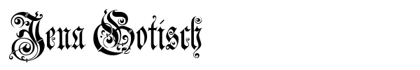Jena Gotisch font preview