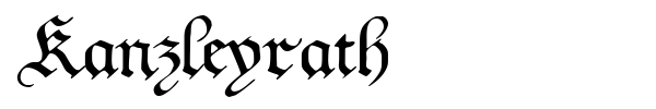 Kanzleyrath font preview