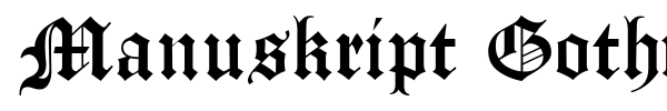 Manuskript Gothisch font