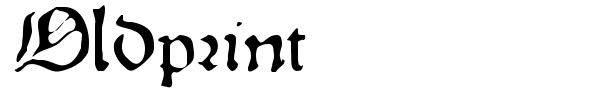 Oldprint font