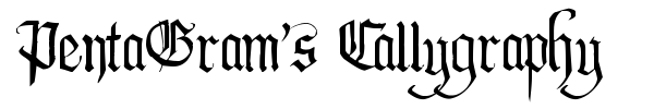 PentaGram's Callygraphy font
