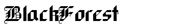 BlackForest font preview