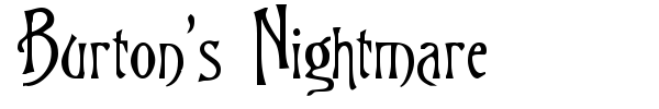Burton's Nightmare font