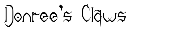 Donree's Claws font