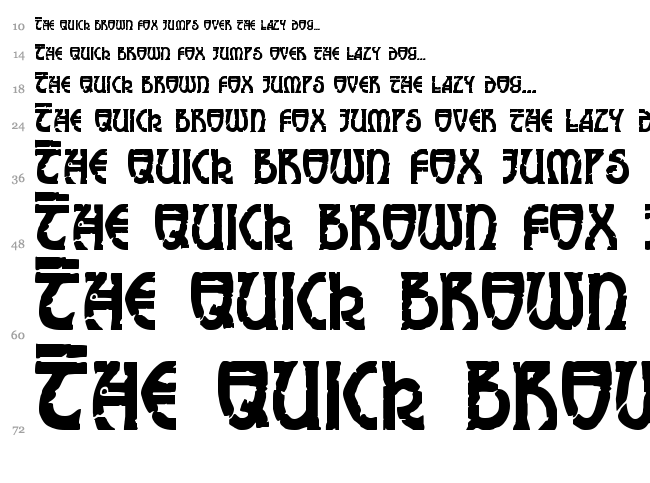 Elric font waterfall