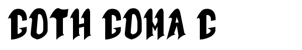 Goth Goma G font