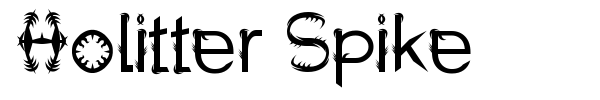 Holitter Spike font preview