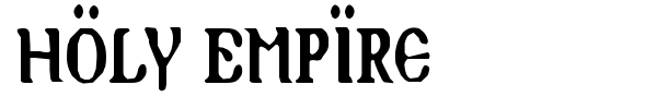 Holy Empire font preview
