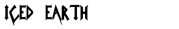 Iced Earth font preview