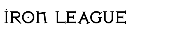 Iron League font preview