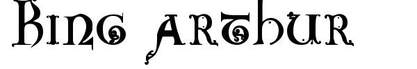 King Arthur font preview