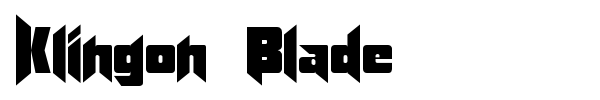 Klingon Blade font